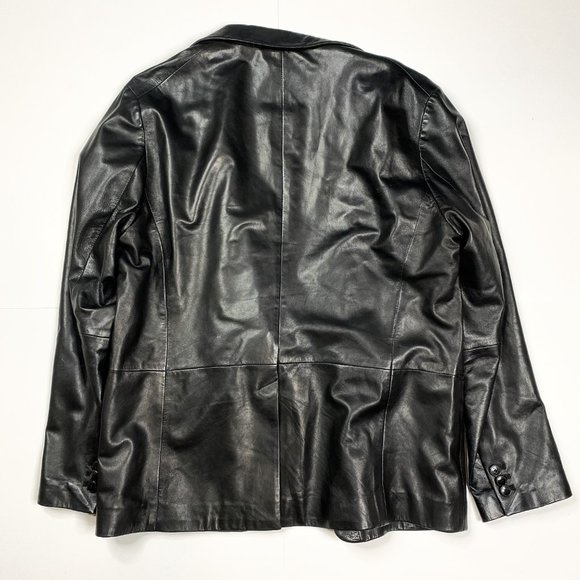 Armani Collezioni black lambskin leather jacket - Picture 4 of 4